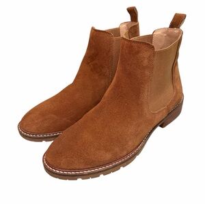 Steve Madden Leopold Suede Chelsea Boots Brown Size 8.5
